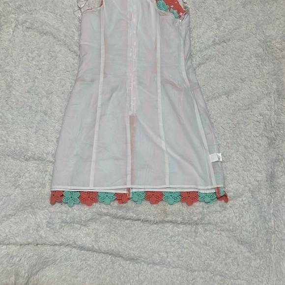 Lilly Pulitzer Floral Sleeveless Dress in Blue and Orange - Picture 15 of 16